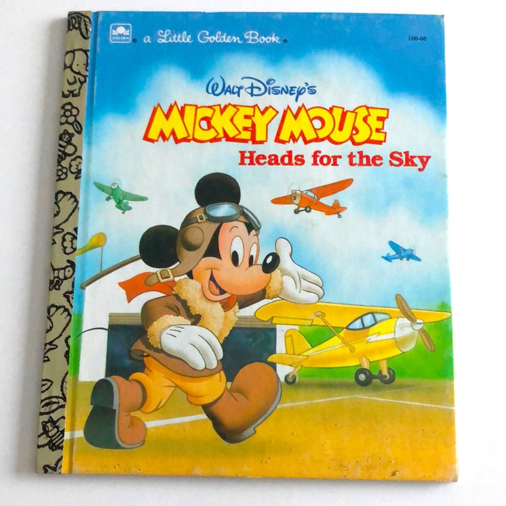 5for$20📗Walt Disney’s Mickey Mouse Heads for the Sky - a Little Golden Book